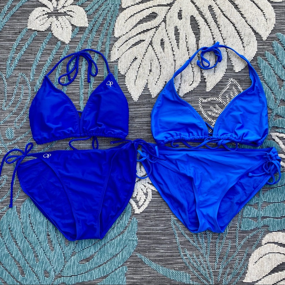 BUNDLE! Ocean Pacific && Joe Boxer Royal Blue Bikini set XL - Picture 1 of 16
